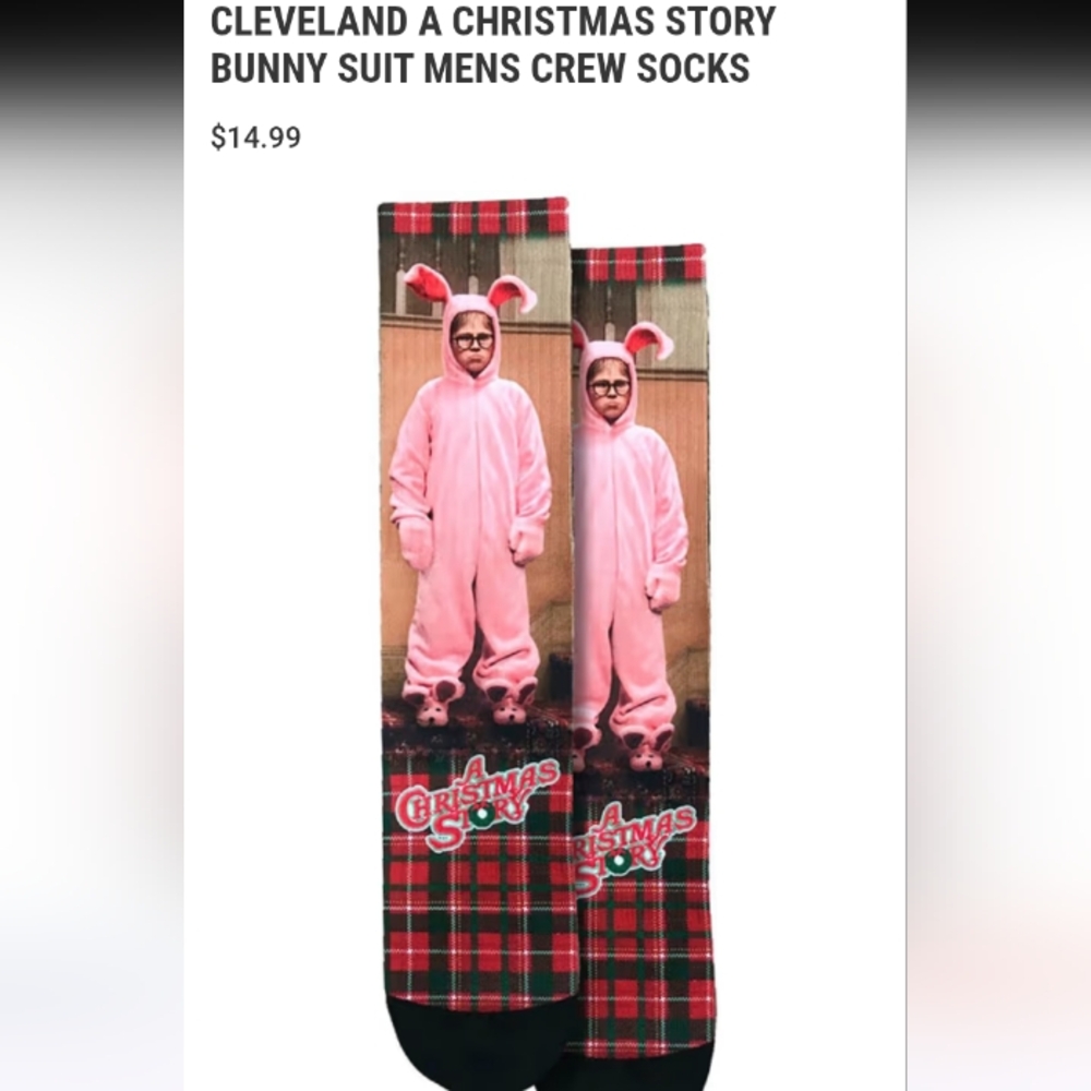NWT A Christmas story crew socks